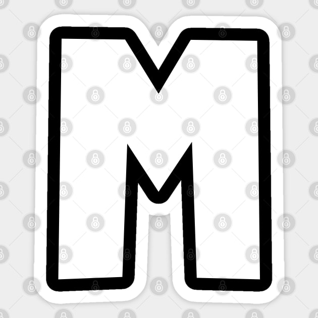 Initial name letter M Sticker by Abz_Cloth